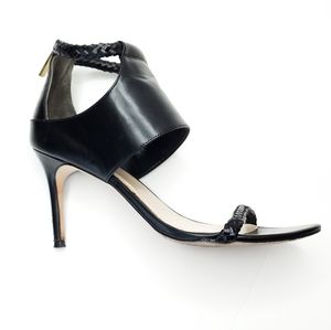 Cole Haan Lise Black Leather Dress Heel Sandal Size:10